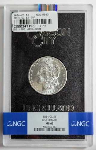 1884年CCモルガン銀貨GSAホードNGC MS63