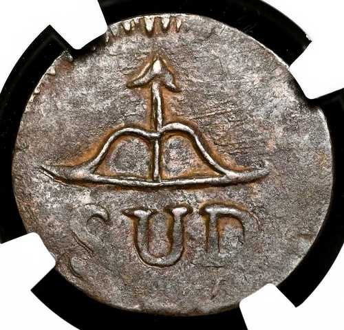 メキシコ、革命。オアハカ/SUD、銅 2 レアル、1812、NGC AU58 BN
