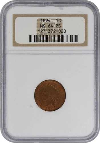 1894年インディアンセント MS64RB NGC