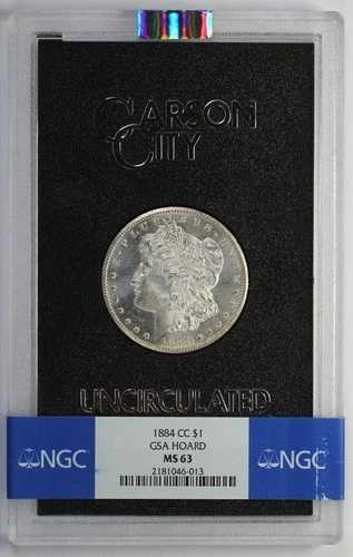1884年CCモルガン銀貨GSAホードNGC MS 63