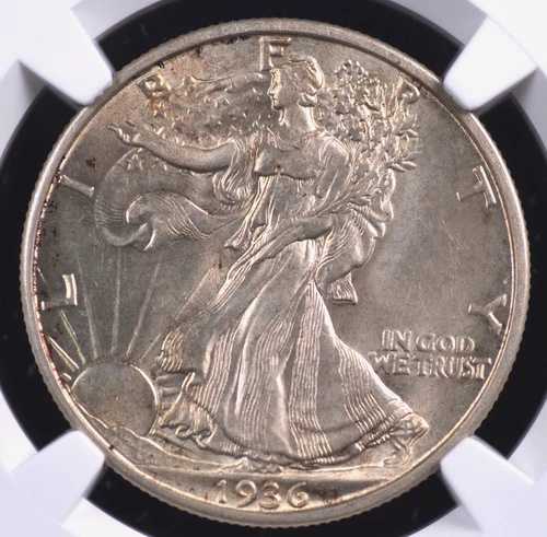 1936年 D ウォーキングリバティ NGC MS 65 きれいな光沢があり、良好な打刻で、｜WORLD RESOURCE【QUEEN店】