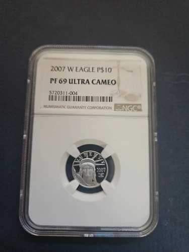 2007年 W 1/10オンス プラチナ イーグル P$10 NGC MS69