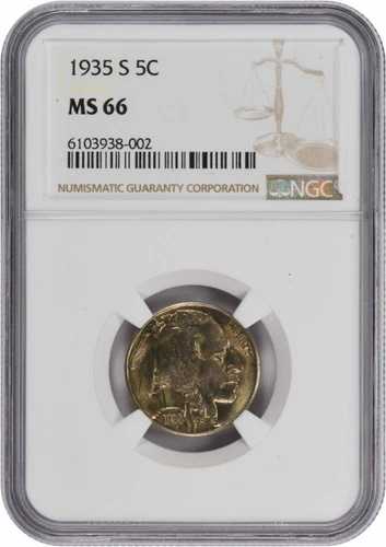 1935-S バッファローニッケル MS66 NGC｜WORLD RESOURCE【QUEEN店】