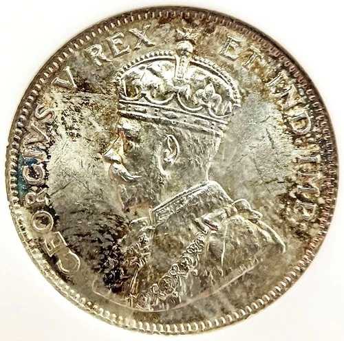 1911年 カナダ 25セント シルバー キングジョージ5世 コイン ミントステート 63 PQ