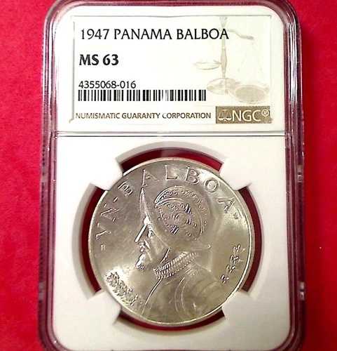 1947年 シルバー ワン バルボア NGC認定 63 UNC. 4355068-016｜WORLD RESOURCE【QUEEN店】
