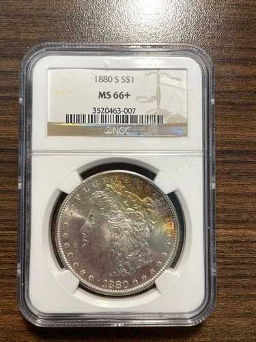 1880-S モルガン銀貨 $1 NGC ミント ステート 66+ MS 66+ プラス レア