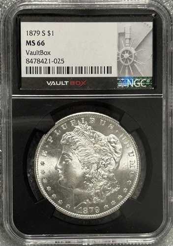 1879 S モーガン銀貨 $1 NGC MS 66 DL26