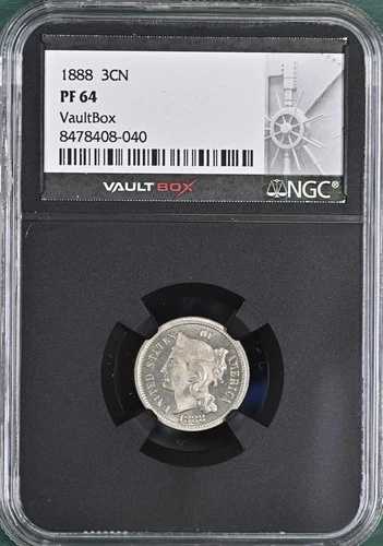 1888年 プルーフ 3セント ニッケル NGC PF 64 VB4 116,050円