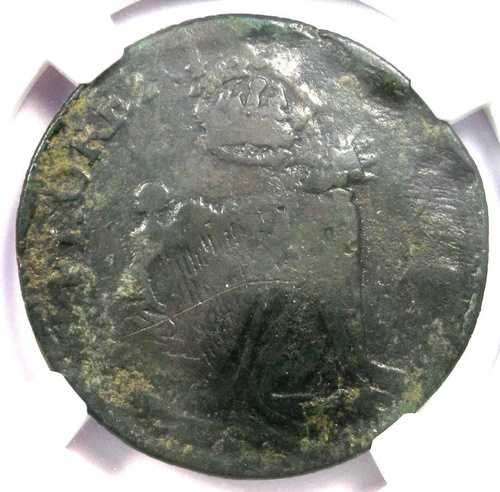 1670年 ニュージャージー州セントパトリック・ファーシング植民地コイン 1/4ペンス - NGC VF認定詳細
