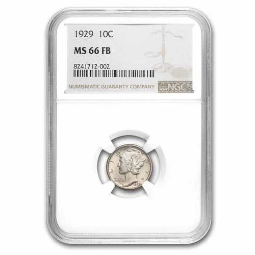 1929年製マーキュリーダイム MS-66 NGC (FB)