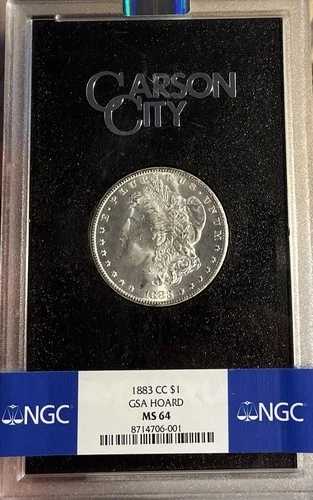 1883-CC GSA NGC MS64 PQ モルガン銀貨 117,150円