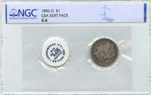 1896-O モルガン・ダラー GSA ソフトパック S$1 NGC G6