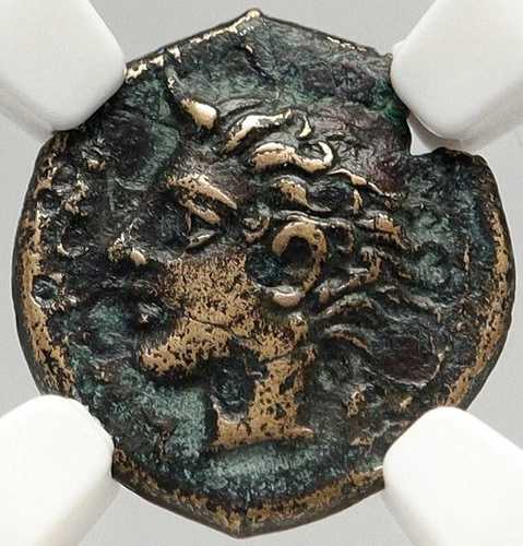 KATANAE SICILY 本物 古代 紀元前415年 オリジナルギリシャコイン RIVER GOD NGC i83558