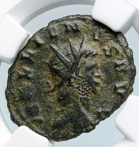 GALLIENUS 古代オリジナル 265AD ローマ アンティオキア 旧コイン 勝利記念 NGC i89830