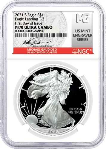 2021 S $1 プルーフ シルバー イーグル タイプ 2 NGC PF70 UCAM 発行初日 Gaudioso!｜WORLD RESOURCE【QUEEN店】