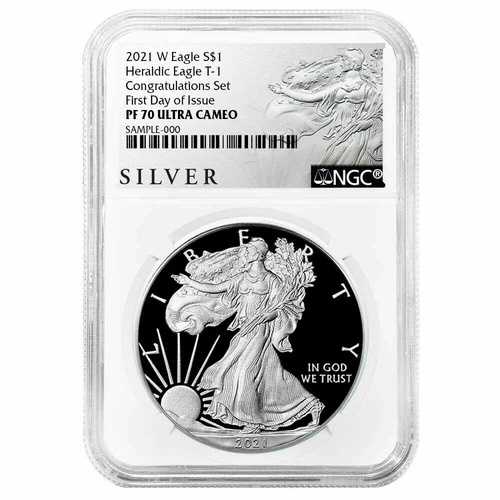 2021 W NGC PF 70 UC アメリカン・シルバー・イーグル 発行初日おめでとうございます