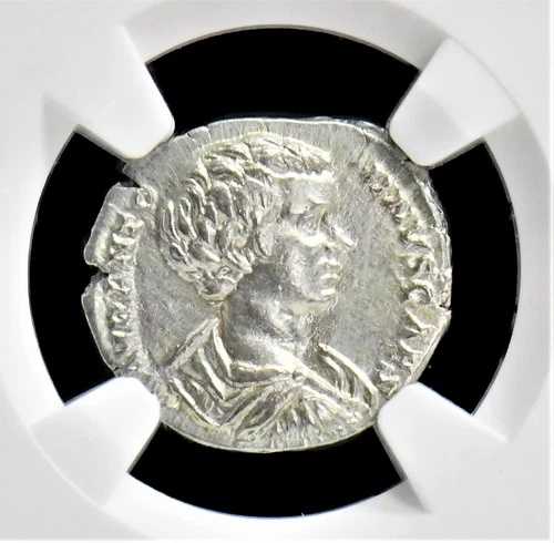 ローマ帝国のカラカラ・デナリウス NGC AU と同時代のローマのガラスフラスコ 117,700円