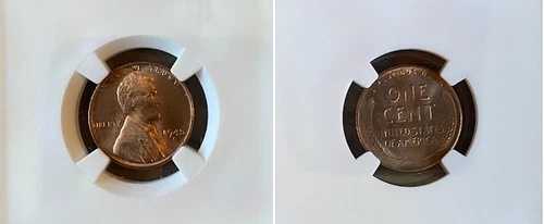 1945 S リンカーン ウィート セント MS 65 RD NGC ペニー 1 セント 未使用、認定済み。