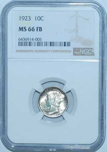 1923 NGC MS66FB フルバンド マーキュリーダイム|WORLD RESOURCE【QUEEN店】