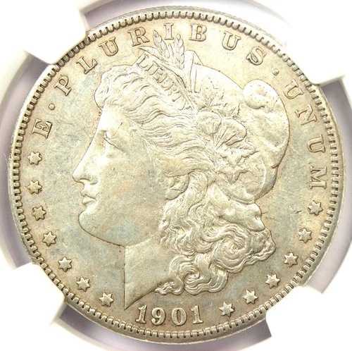 1901-S モーガン シルバー ダラー 1 ドル コイン - 希少年号 - NGC AU55 認定 118,800円