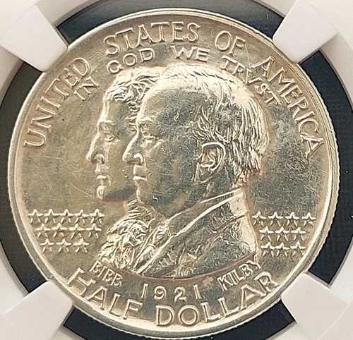 1921 50 C アラバマ、NGC Unc. 詳細、美品銀貨 #1924、#61-17｜WORLD RESOURCE【QUEEN店】