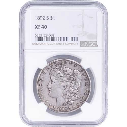 1892-S モルガン銀貨 NGC XF40