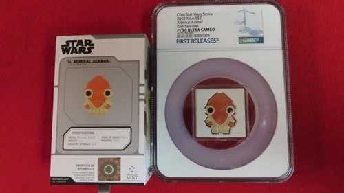 2022年 ディズニー スター・ウォーズ：ちびアドミラル・アクバー NGC PR PF 70 .999 シルバーコイン