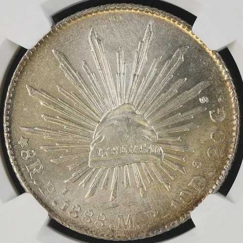 メキシコ: 共和国、銀 8 レアル 1888-Pi MR、サン ルイス ポトシ造幣局、NGC MS-62!