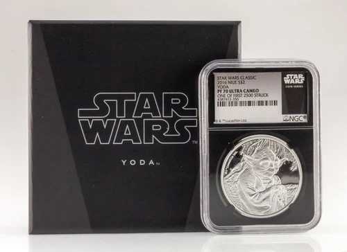 2016年 ニウエ S$2 スターウォーズ クラシック ヨーダ NGC PF70 ウルトラカメオ ファースト 2500 ボックス COA