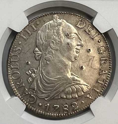 1782MO FF メキシコ 8レアル AU 詳細 NGC チョップマーク