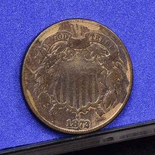 1872年製2セント硬貨 - VFディテール、クリーニング済み (#58903-L)