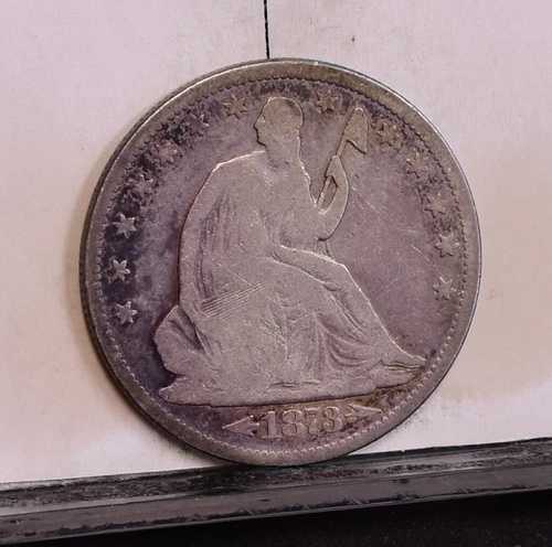1873-CC リバティ・シーティング・ハーフドル - 細部まで精巧に仕上げられ、クリーニング済み (#58249-L)