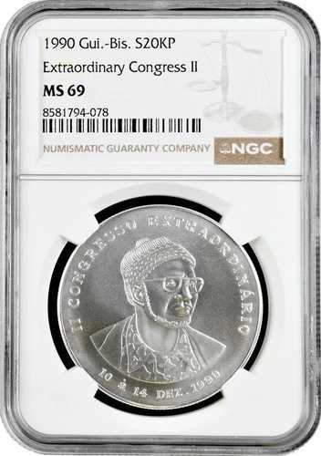 ギニアビサウ 20,000ペソ 1990年、NGC MS69、「第2回臨時会議」｜WORLD RESOURCE【QUEEN店】