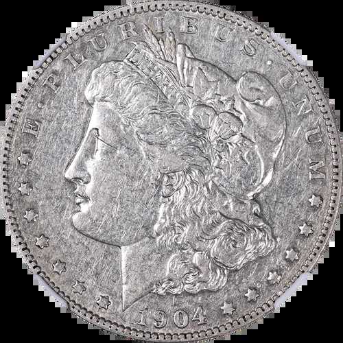 1904-S モルガン銀貨 PQ NGC XF40 美しい外観 美しい刻印