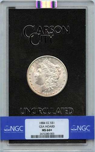 1884-CC モルガン・ダラー GSA ホード S$1 NGC MS64+