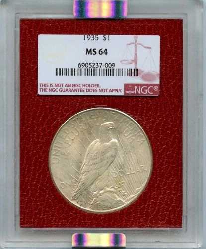 1935年 ピースダラー S$1 パラマウント NGC MS64