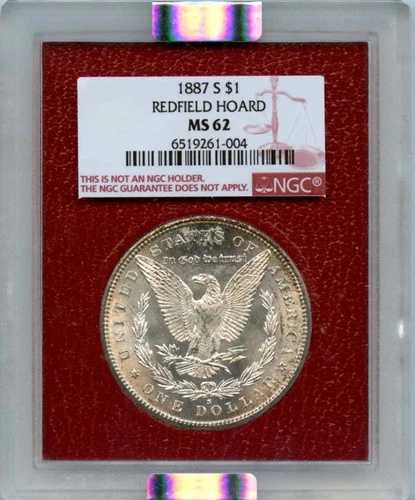 1887-S 1ドル モルガン・ダラー レッドフィールド・ホード NGC MS62