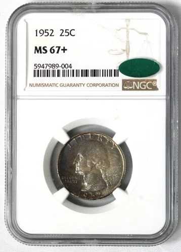 1952年ワシントンクォーターNGC MS67+ CAC!!!