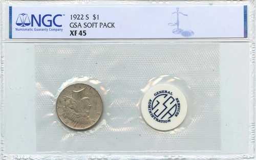 1922-S ピースダラー GSA ソフトパック S$1 NGC XF45 121,550円