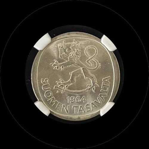 フィンランド 1 マルカ 1964 NGC MS66 ワールドコイン / 24
