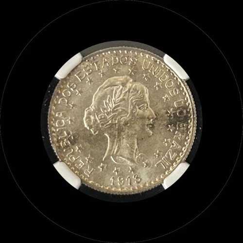 ブラジル 1000レイス 1913 NGC MS64 ワールドコイン / 25