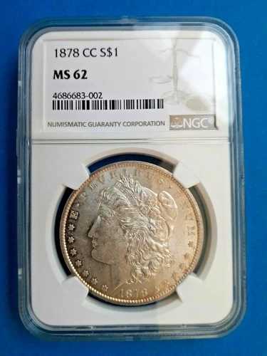 1878年CCモルガン銀貨NGC MS62ブリリアントラスター