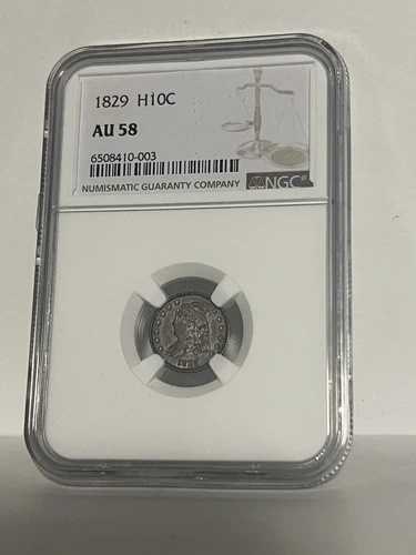 1829年?キャップドバスト H10c? NGC AU58?グレードダウン MS62?スパークリングミントブルームラスター