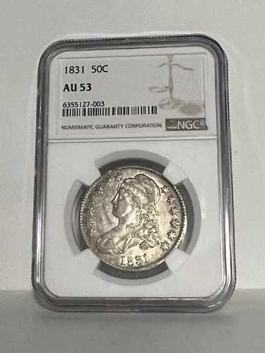 1831年 キャップドバストハーフ NGC AU-53
