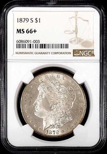 1879年Sモルガン・ダラー、NGC認定MS 66 PLUS！SKU 003