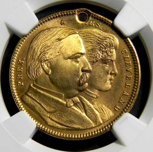 1888年 グロバー・クリーブランド戦役勲章 ソレイ作 NGC MS 66 (41-9)