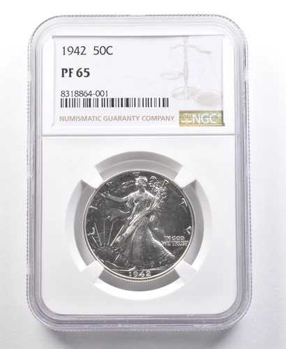 1942年ウォーキング・リバティ・ハーフダラー PF65 NGC *2141