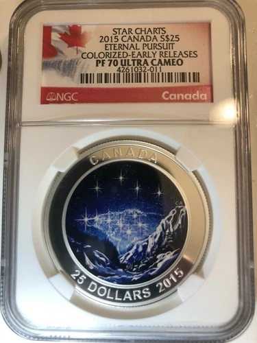 1-2015 25ドル カナダ スターチャート エターナルパースート カラーライズ NGC PF70 ウルトラカメオ