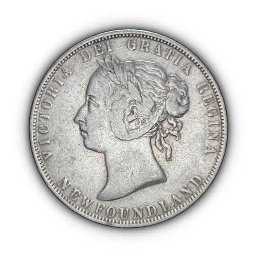 カナダ、1900年、50セント、銀貨 - ビクトリア女王、ニューファンドランド、ロンドン1
