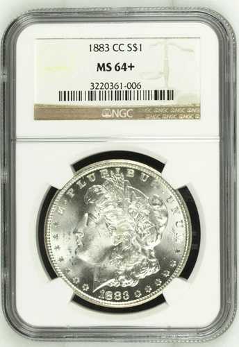 1883 CC モルガン銀貨 NGC MS-64+